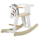 Cavallo a Dondolo per Bambini 68x26,5x48 cm in Legno Bianco