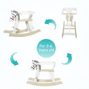 Cavallo a Dondolo per Bambini 68x26,5x48 cm in Legno Bianco