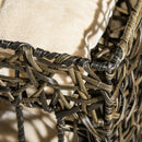 Cuccia per Gatti 2 Ripiani 56x41x45 cm in Vimini Sintetico Marrone