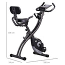 Cyclette Magnetica Pieghevole con Display LCD Nera