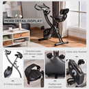 Cyclette Magnetica Pieghevole con Display LCD Nera