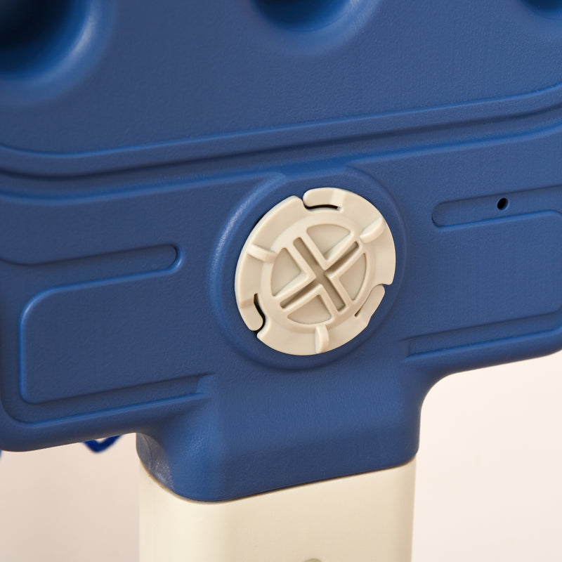 Canestro da Basket e Set Golf per Bambini con Altezza Regolabile Bianco e Blu