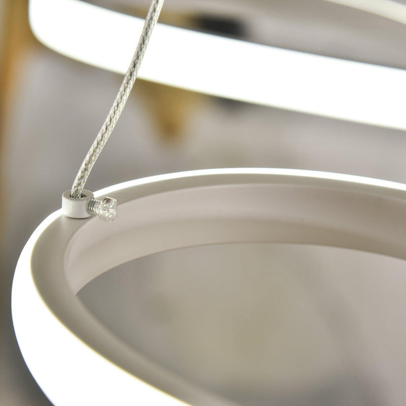 Lampadario a LED 70W Altezza Regolabile Bianco