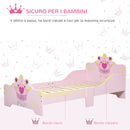 Struttura Letto Singolo per Bambini 143x73x60 cm in Legno di Pioppo Rosa