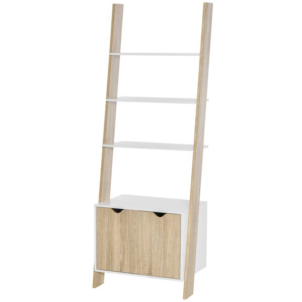 prezzo Libreria 4 Ripiani 2 Ante 60x40x171 cm in Legno Truciolare Rovere e Bianco