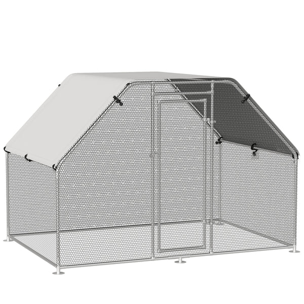 Pollaio Gabbia per Galline da Esterno 280x193,5x195 cm in Metallo sconto