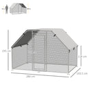 Pollaio Gabbia per Galline da Esterno 280x193,5x195 cm in Metallo