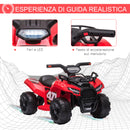 Mini Quad Elettrico per Bambini 6V Rosso