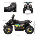 Mini Quad Elettrico per Bambini 6V Nero