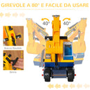 Escavatore Ruspa Cavalcabile 77x26x55 cm per Bambini Giallo