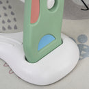 Scivolo per Bambini 146x68x68 cm con Canestro e Pallone Basket Verde e Bianco