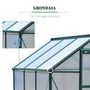 Serra da Giardino 190x192x201 cm in Alluminio e PC Verde Scuro