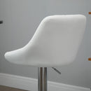 Set 2 Sgabelli da Bar 51,5x48x83-104 cm in Similpelle Bianchi