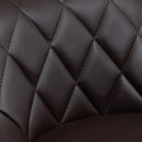 Set 2 Sgabelli da Bar 51,5x48x83-104 cm in Similpelle Marrone