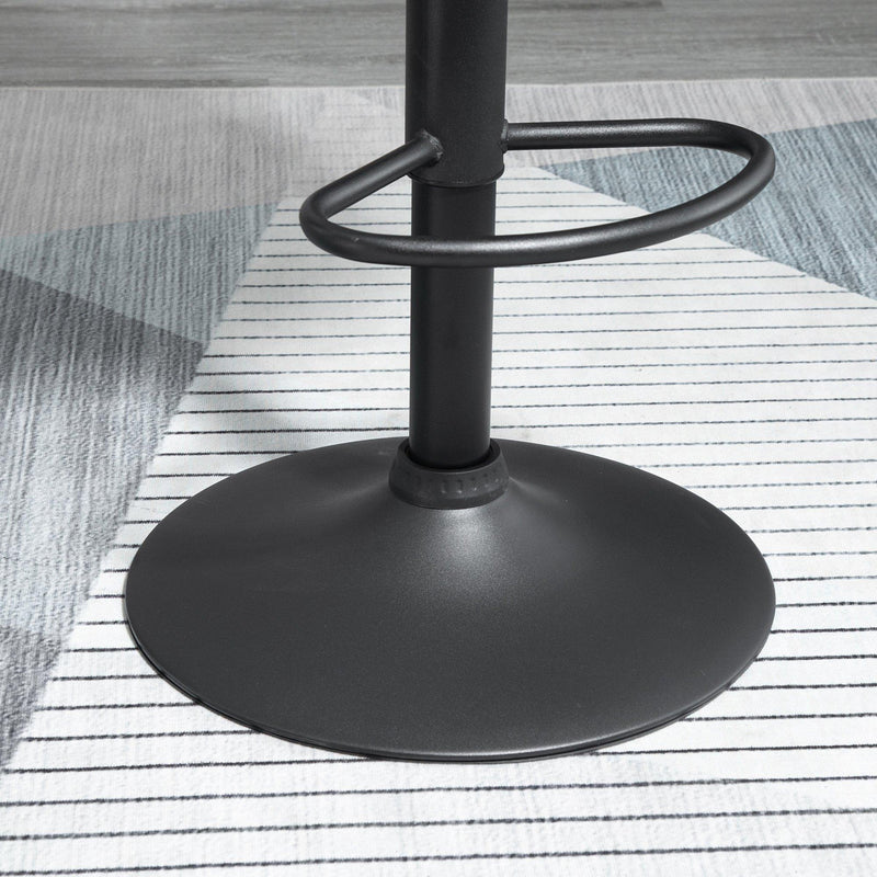 Set 2 Sgabelli da Bar 51,5x48x83-104 cm in Tessuto Effetto Velluto Verde