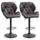 Set 2 Sgabelli da Bar 51,5x57,5x93-114,5 cm in Similpelle Marrone
