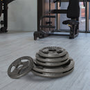 Set di 6 Dischi Pesi per Bilanciere Totale 35 Kg Grigi