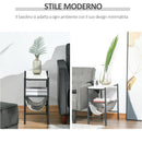 Tavolino 60x28x53 cm con Mensola Rimovibile Bianca