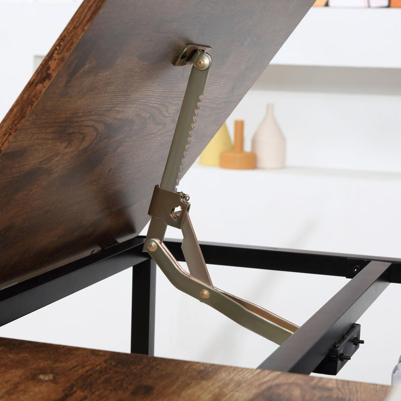 Scrivania da Ufficio 120x60x75 cm con Piano da Disegno Inclinabile Marrone