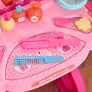 Postazione Trucco Specchiera Giocattolo per Bambini con Specchio e Accessori Rosa e Rosso