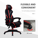 Sedia da Gaming Ergonomica 65x65x119-129 cm in Similpelle Nera