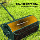 Spandiconcime 70x40x112 cm Capienza da 75L con Manico Regolabile a T e Maniglia Imbottita in Metallo Verde      