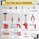 Banco di Lavoro con 55 Attrezzi per Bambini Blu e Grigio