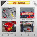 Banco di Lavoro con 55 Attrezzi per Bambini Blu e Grigio