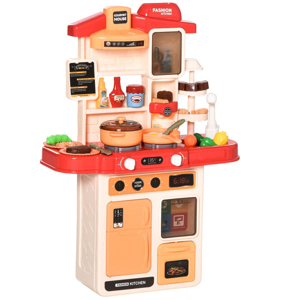 Cucina Giocattolo per Bambini 46x20x64,5 cm con 65 Accessori Beige e Rosa sconto