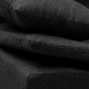 Divano Letto 190x83x93 cm in Microfibra Nero