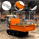 Mini Dumper a Benzina 71x156x99 cm Trasporto Materiali Cingolato Arancione 