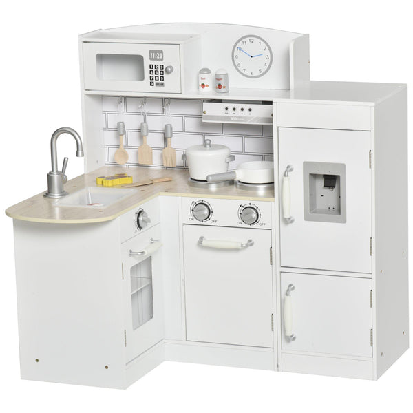 acquista Cucina Giocattolo per Bambini 86x64x84,5 cm con Accessori in Legno Bianca