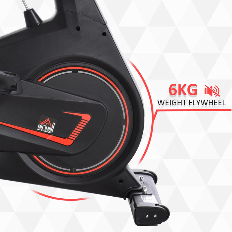 Cyclette Magnetica con Display LCD in Acciaio e ABS Nera