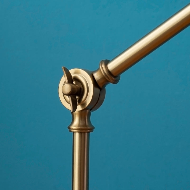 Lampada da Comodino Abat jour 40x18x70 cm in Metallo Oro e Nero