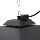 Stufa Alogena a Sospensione Ø43x25 cm 2000W con Luce LED e Telecomando Nera