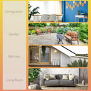 Stufa Alogena a Sospensione 45x45x10 cm 2000W con Luce LED e Telecomando Nera