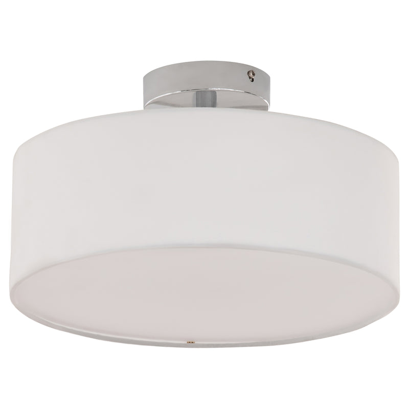 Lampadario Moderno Ø30x17,5 cm G9 40W Paralume in Tessuto Bianco