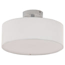 Lampadario Moderno Ø30x17,5 cm G9 40W Paralume in Tessuto Bianco