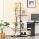 Libreria 5 Ripiani 80x39x179,5 cm in Truciolare e Metallo Nero