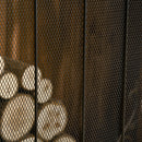 Parascintille con Antine 105x1,6x80,5 cm in Acciaio e Rete Metallica Nero