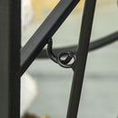 Portalegna per Camino 44,5x29,5x73 cm con Accessori in Metallo Nero