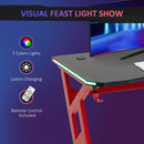 Scrivania da Gaming 120x60x74,5 cm in Truciolare e Acciaio Nero