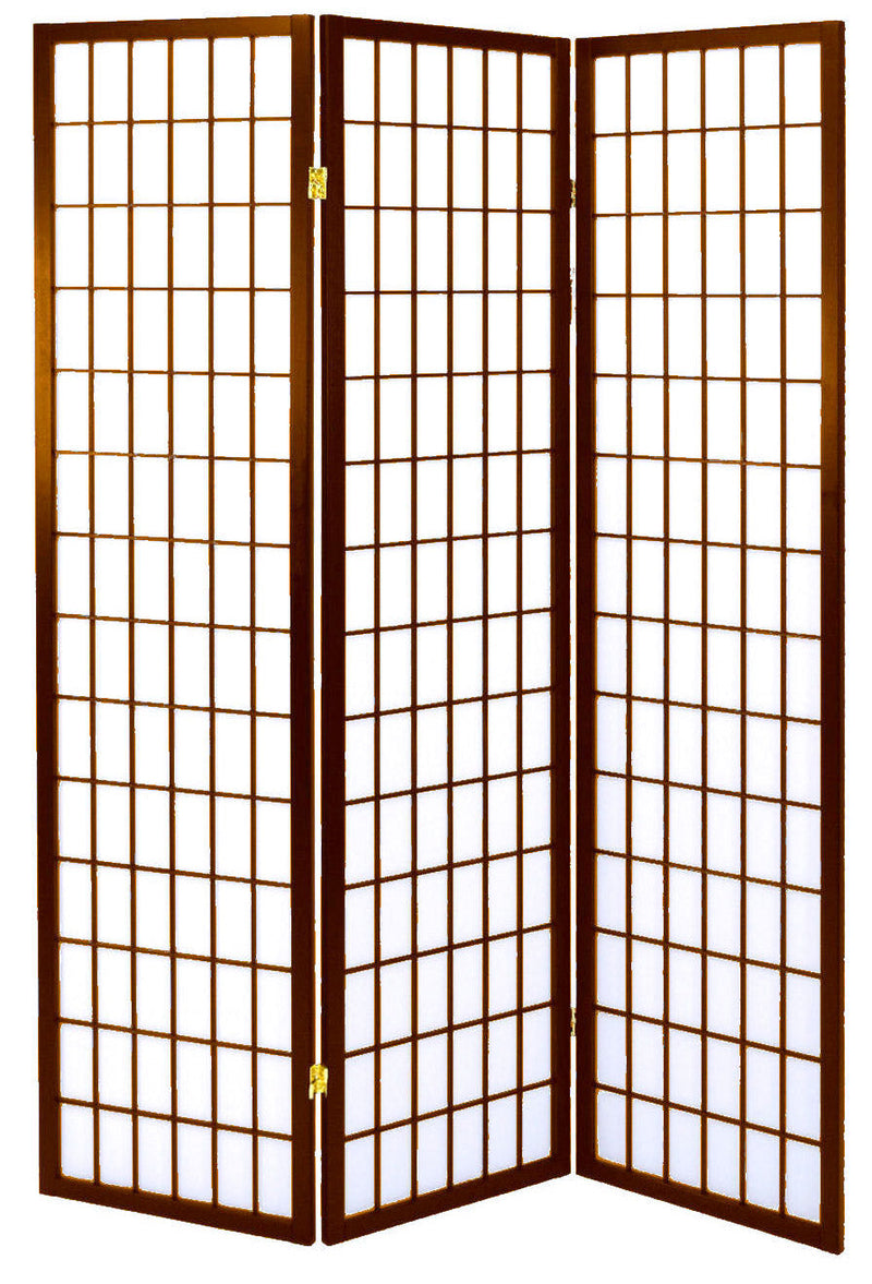 Separè Divisorio in Carta di Riso 3 Ante Noce