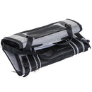 Borsa Trasportino Pieghevole per Cani Gatti con Tracolla in Tessuto Oxford Grigio 50x26.5x33 cm 