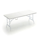 Tavolo Birreria da Giardino Pieghevole in Rattan Taddei Plastik 180 Bianco