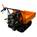 Mini Dumper a Benzina 71x156x99 cm Trasporto Materiali Cingolato Arancione 