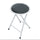 Sgabello Pieghevole da Campeggio Slim Ø30x45 h cm in Acciaio Nero