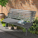 Panchina da Esterno 123x67x79 cm a 2 Posti a Doghe in Alluminio Grigio      
