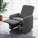 Poltrona Relax  Reclinabile 115° max con Poggiapiedi 76x78,5x102 cm Grigio   