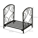 Portalegna per Camino 39,5x31,5x39,5 cm in Metallo Nero